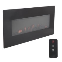 SF310-42AX 42 Inch 1400W Wall Hanging / Fireplace Single Color / Fake Wood / Heating Wire / With Small Remote Control Black